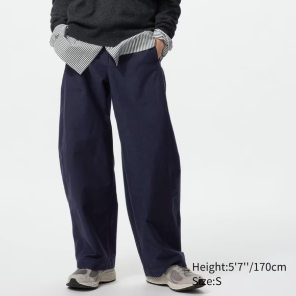 Uniqlo Jersey Barrel Pants in Navy - Picture 6 of 7